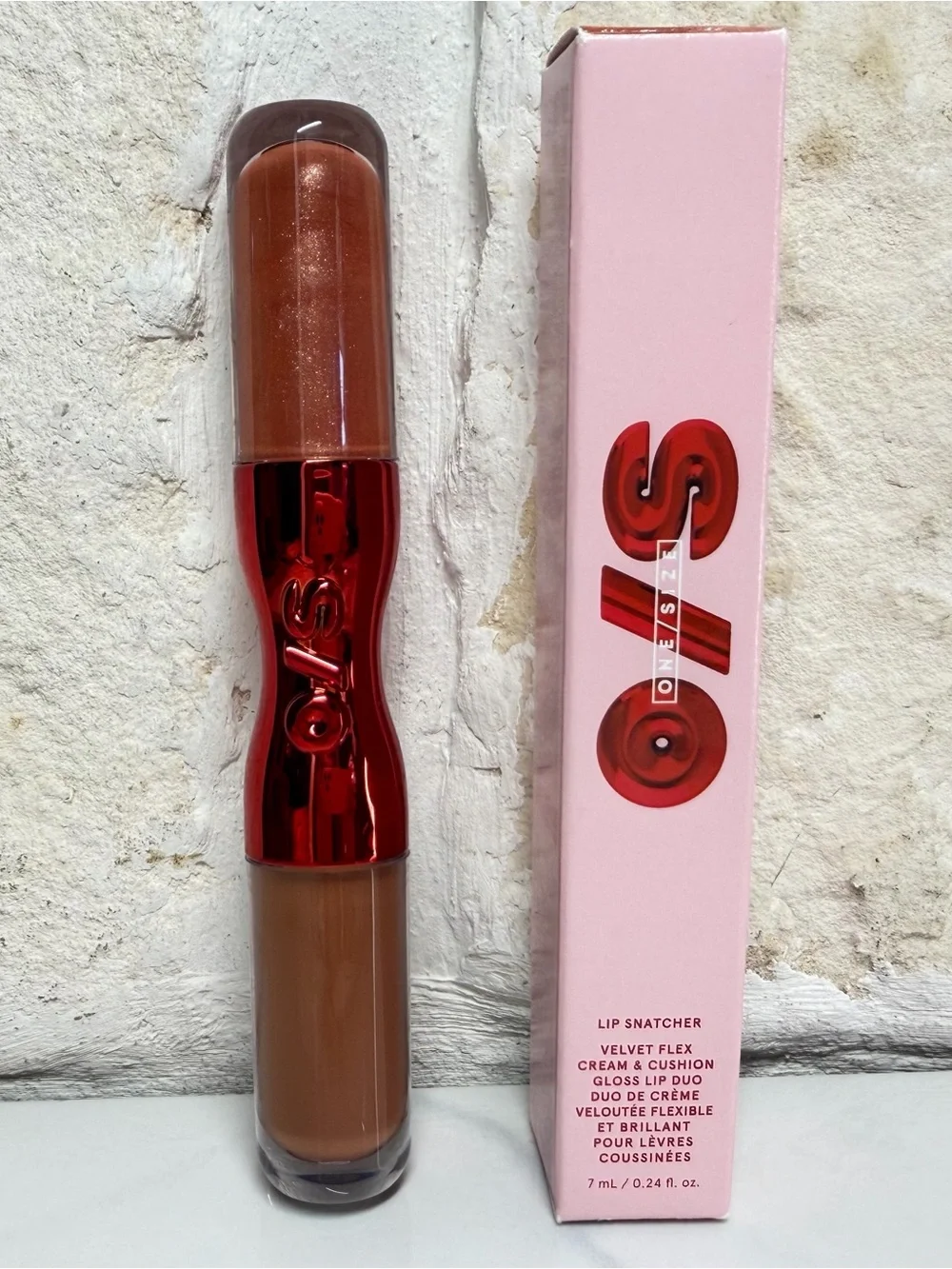 ONE/SIZE Lip Snatcher Velvet Flex Dual Lipstick - Brown with Shimmery Copper